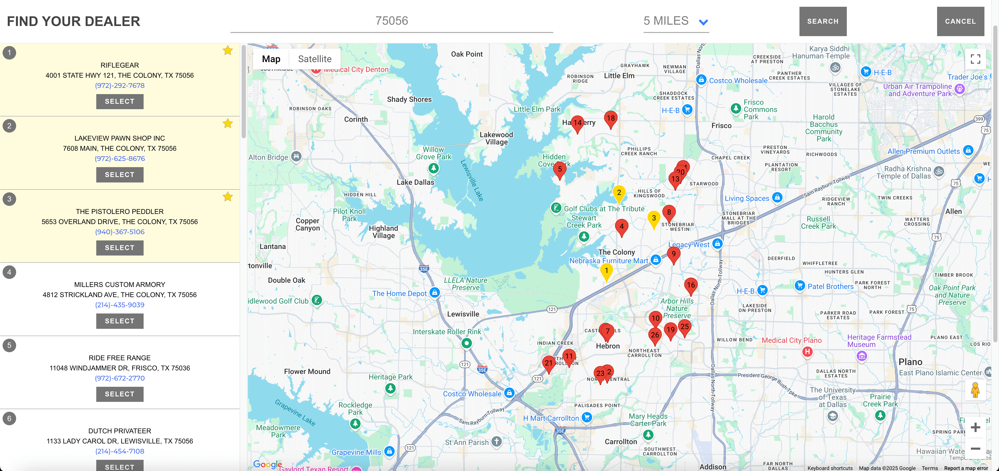 BigCommerce FFL Map